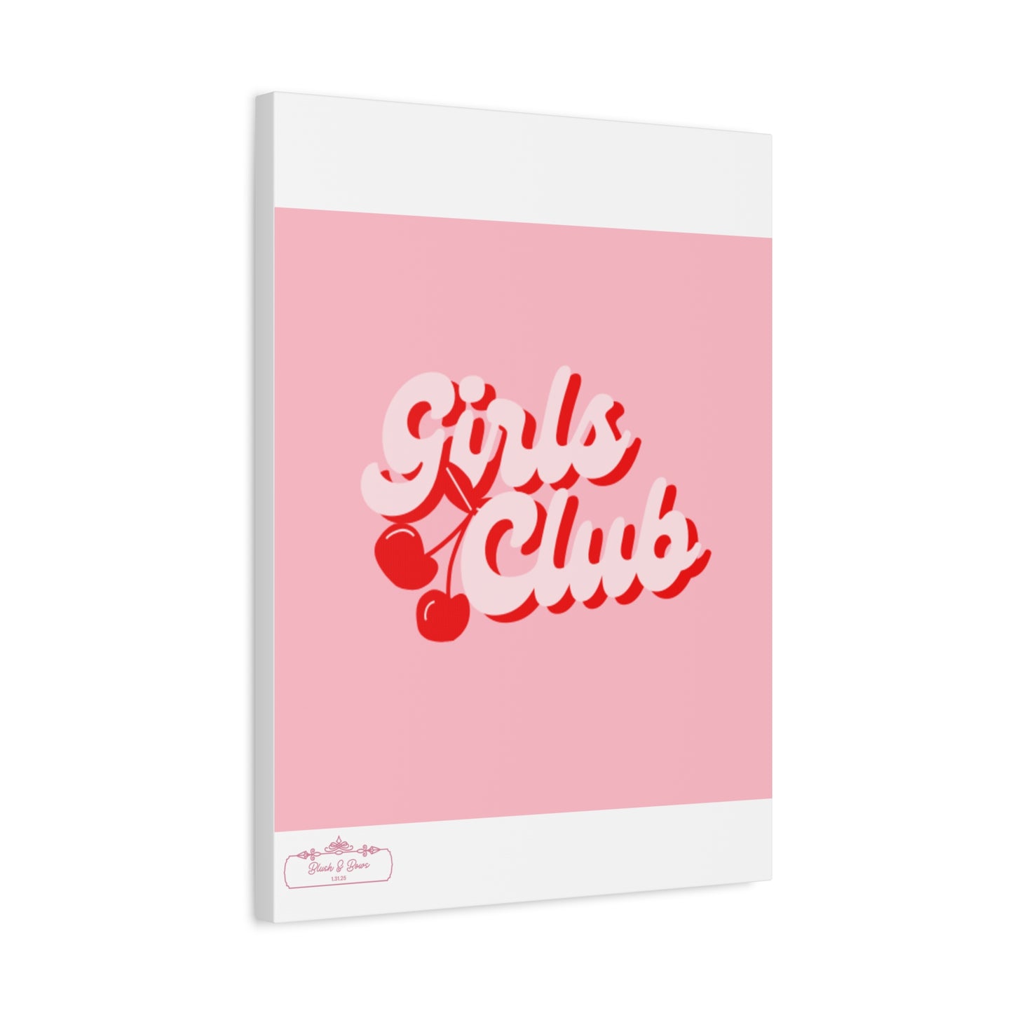 "Girls Club" Pink Trendy Canvas Poster