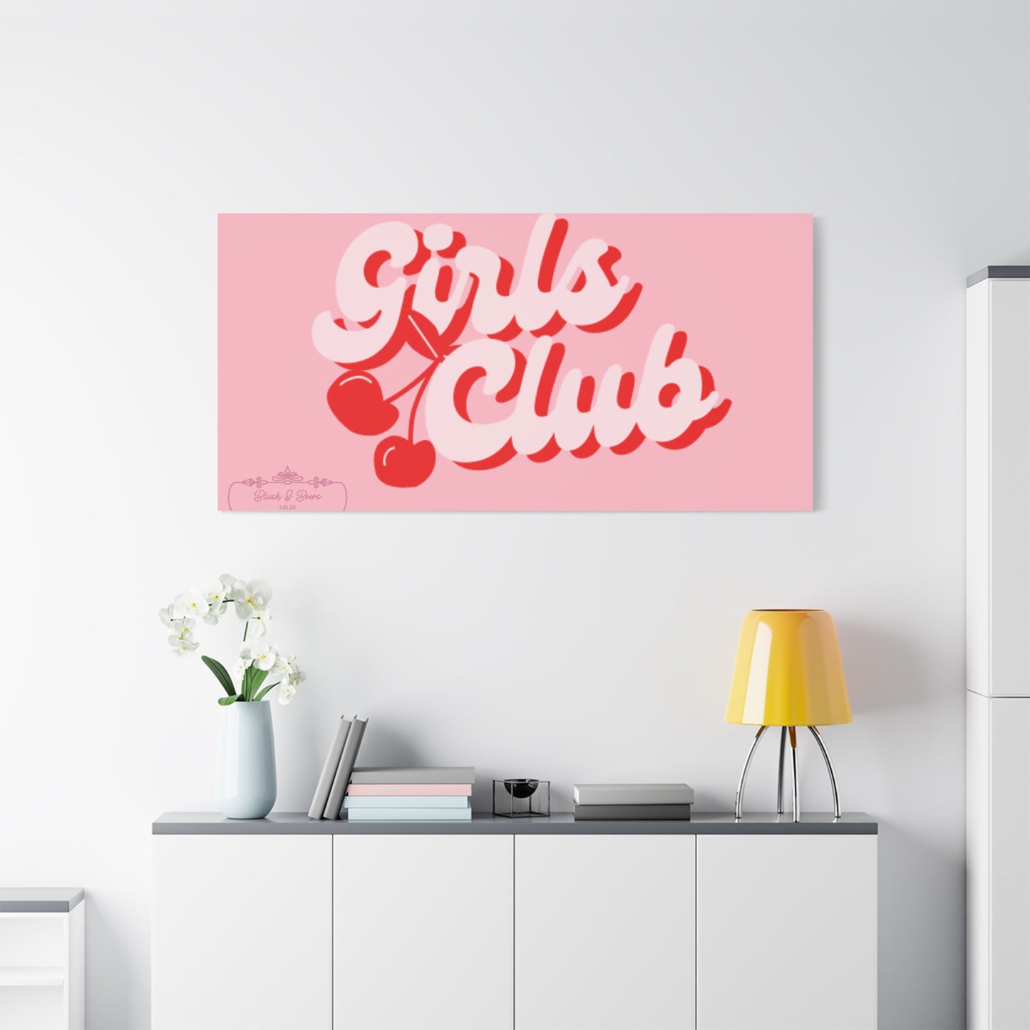 "Girls Club" Pink Trendy Canvas Poster