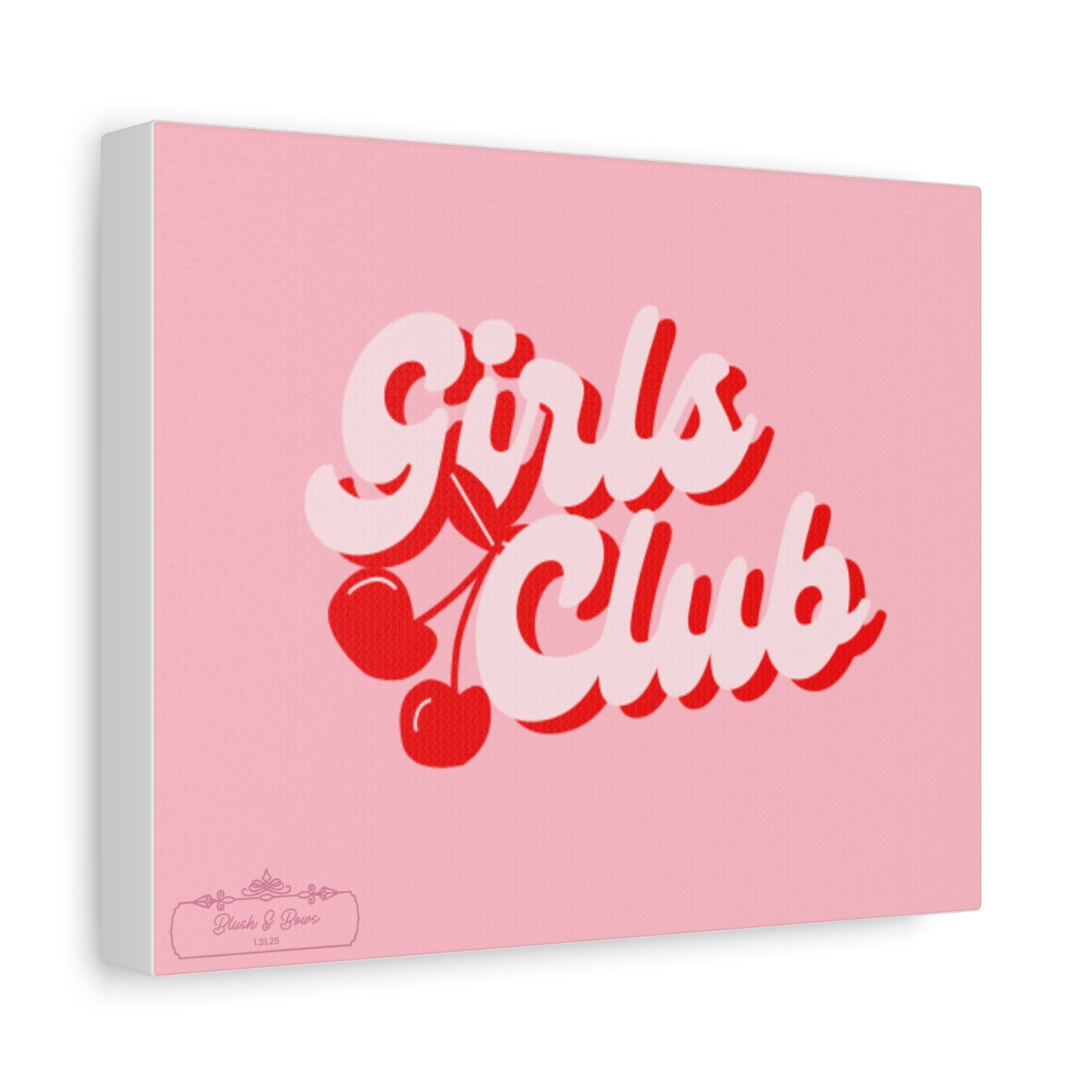 "Girls Club" Pink Trendy Canvas Poster