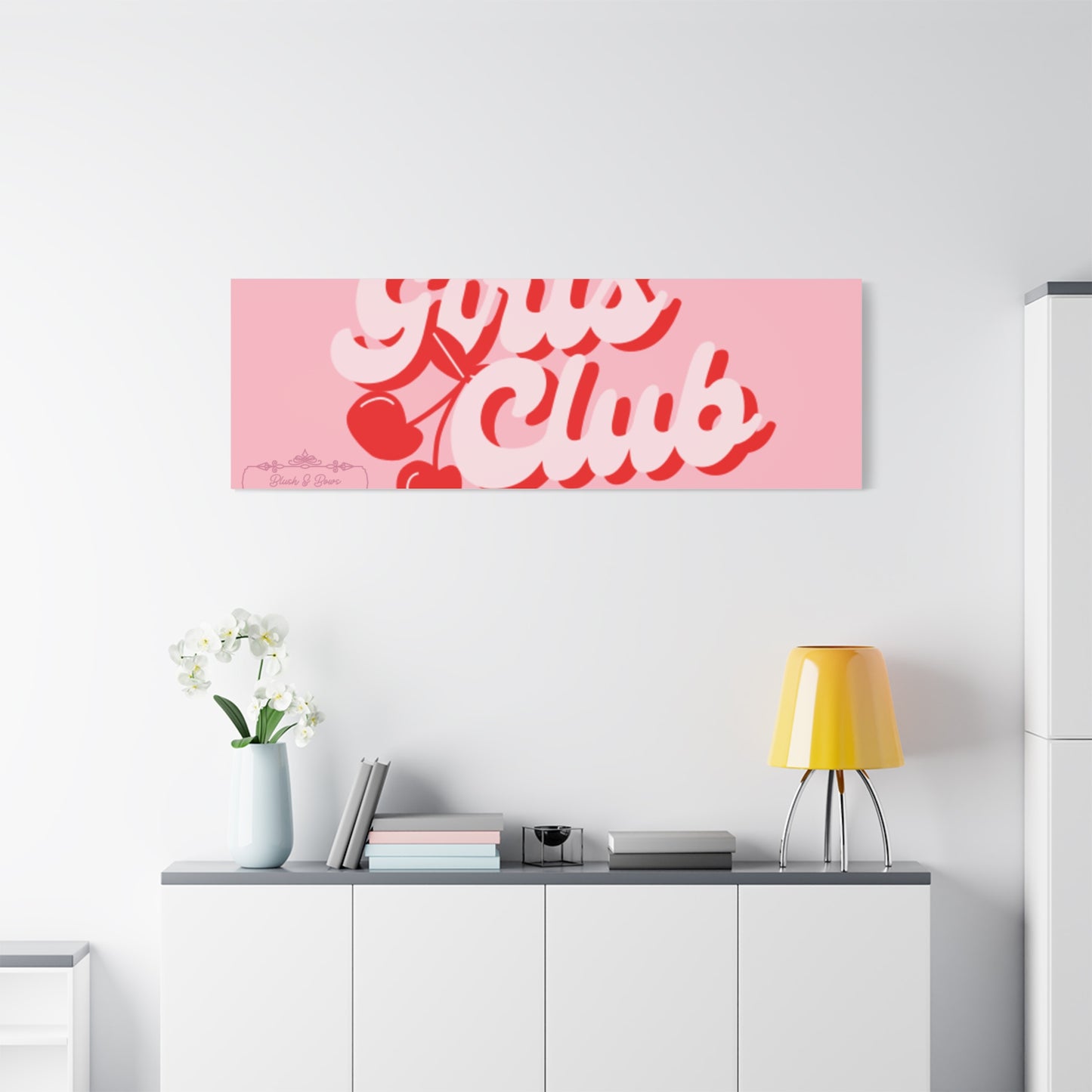 "Girls Club" Pink Trendy Canvas Poster