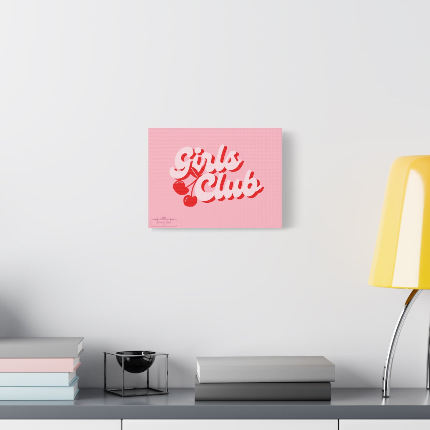 "Girls Club" Pink Trendy Canvas Poster