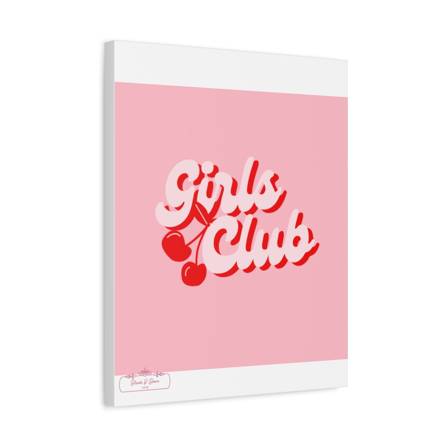 "Girls Club" Pink Trendy Canvas Poster