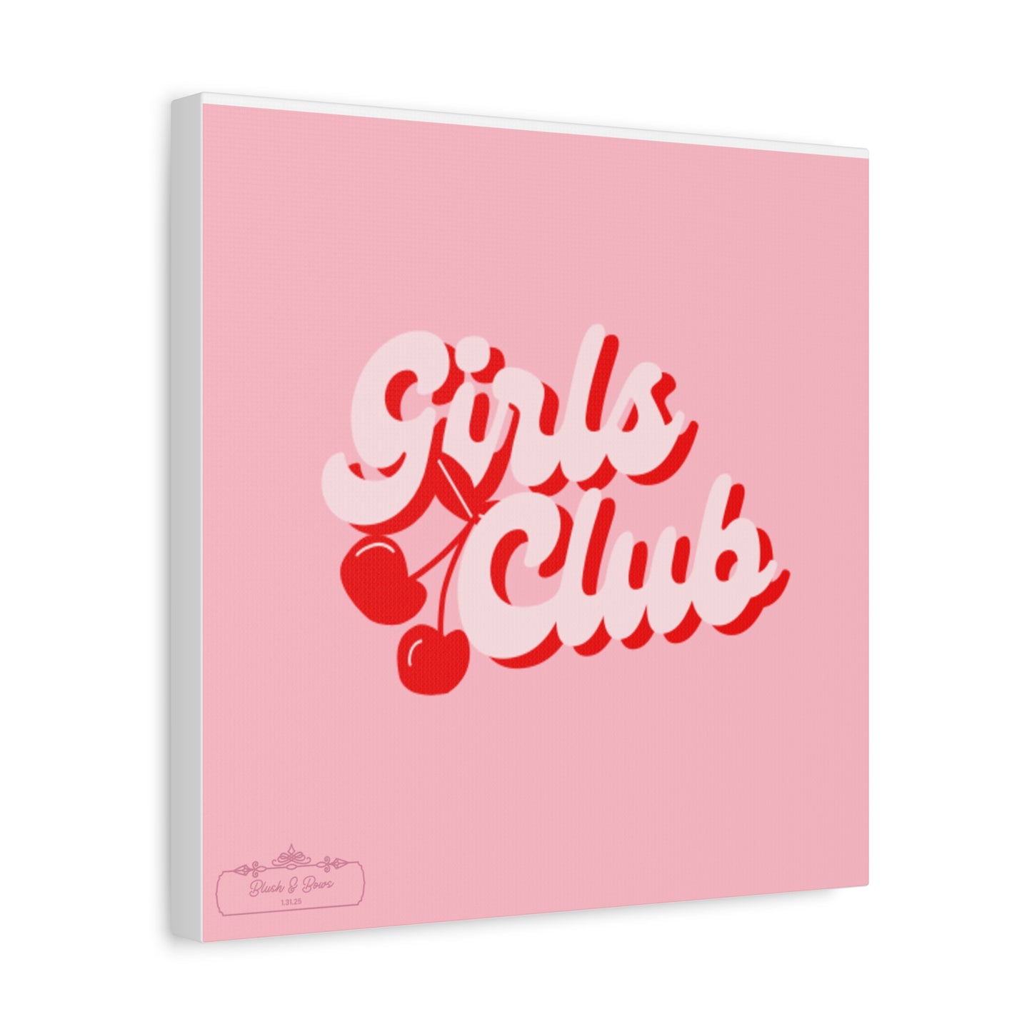 "Girls Club" Pink Trendy Canvas Poster