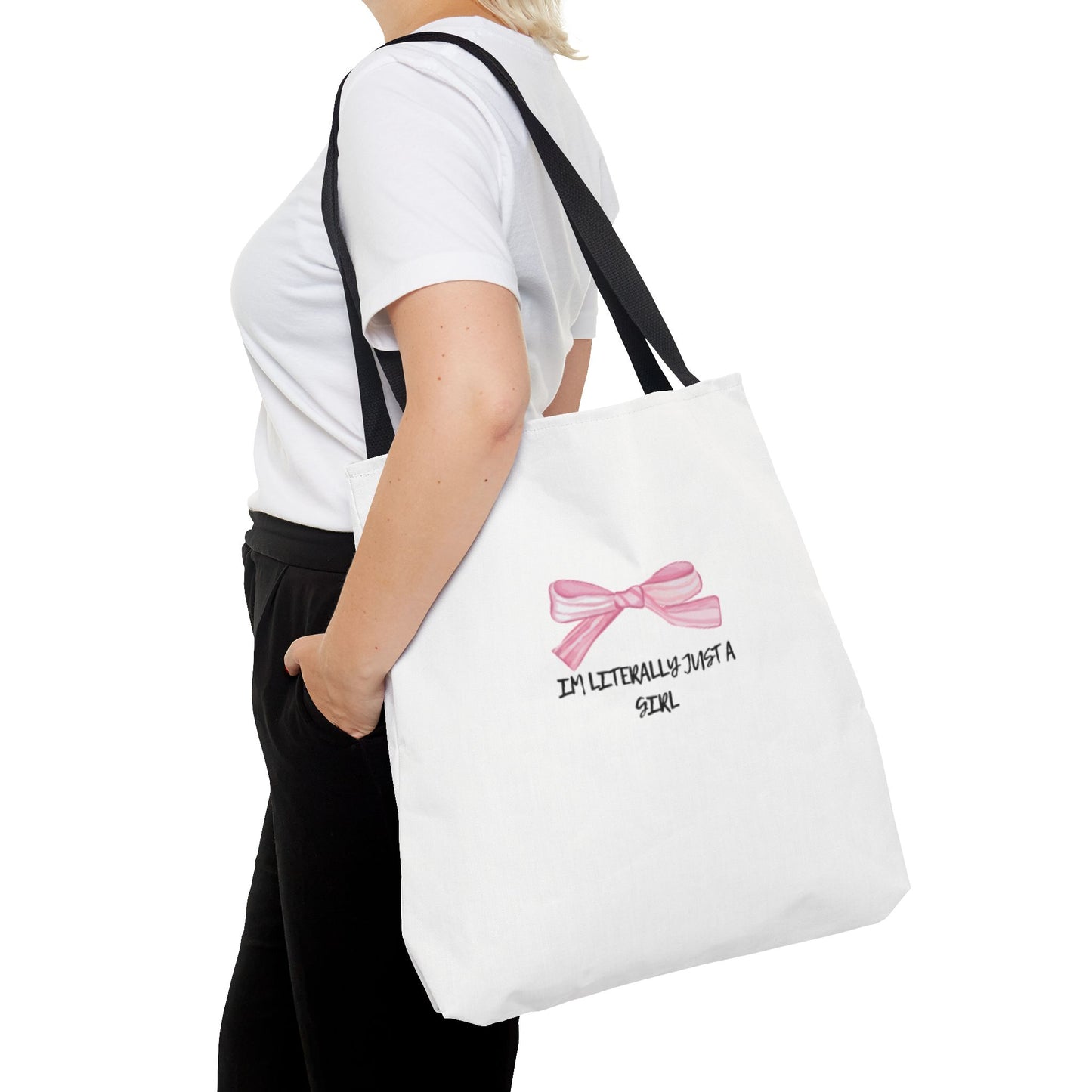 "Im Literally Just A Girl" Tote Bag (AOP)