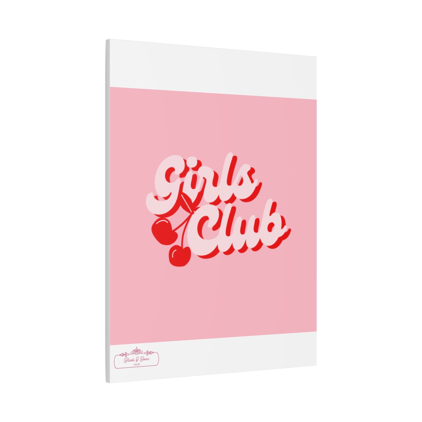 "Girls Club" Pink Trendy Canvas Poster