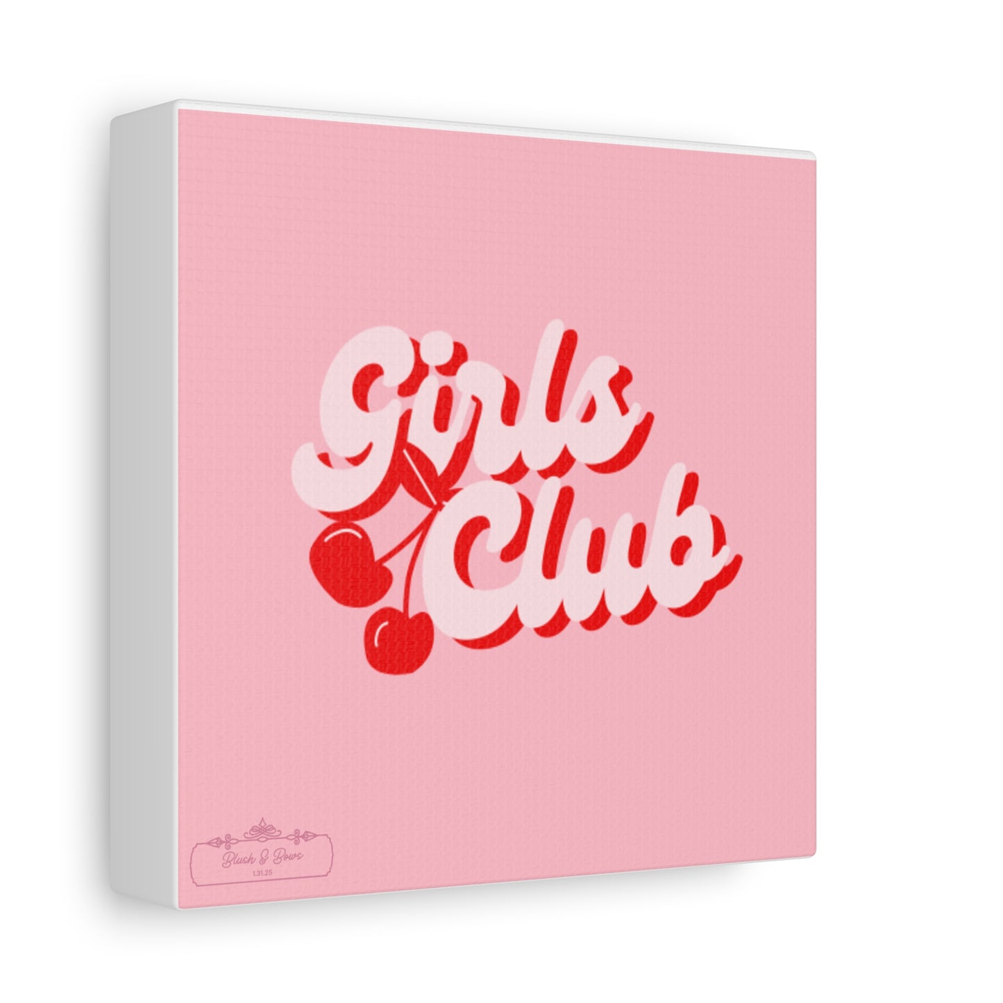 "Girls Club" Pink Trendy Canvas Poster