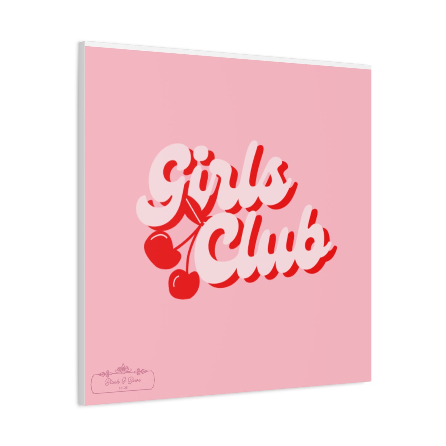 "Girls Club" Pink Trendy Canvas Poster