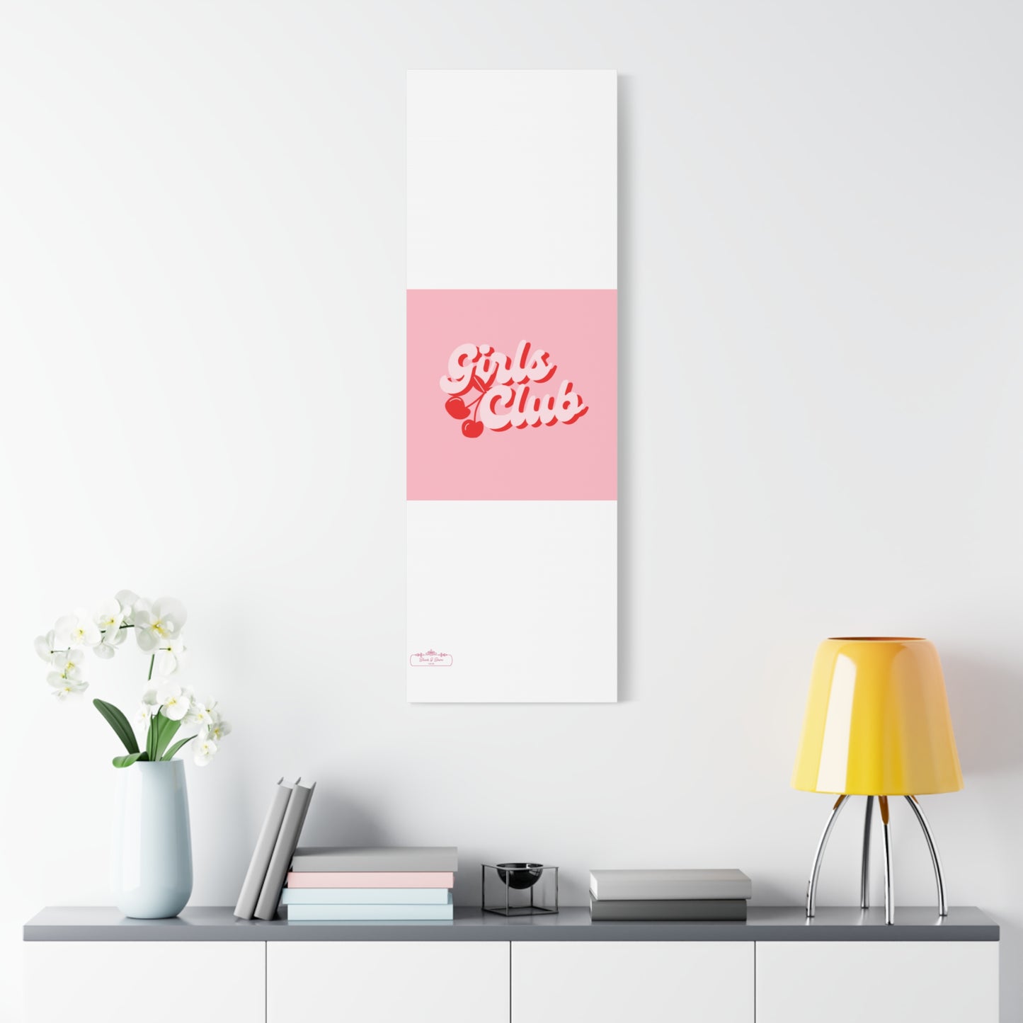 "Girls Club" Pink Trendy Canvas Poster