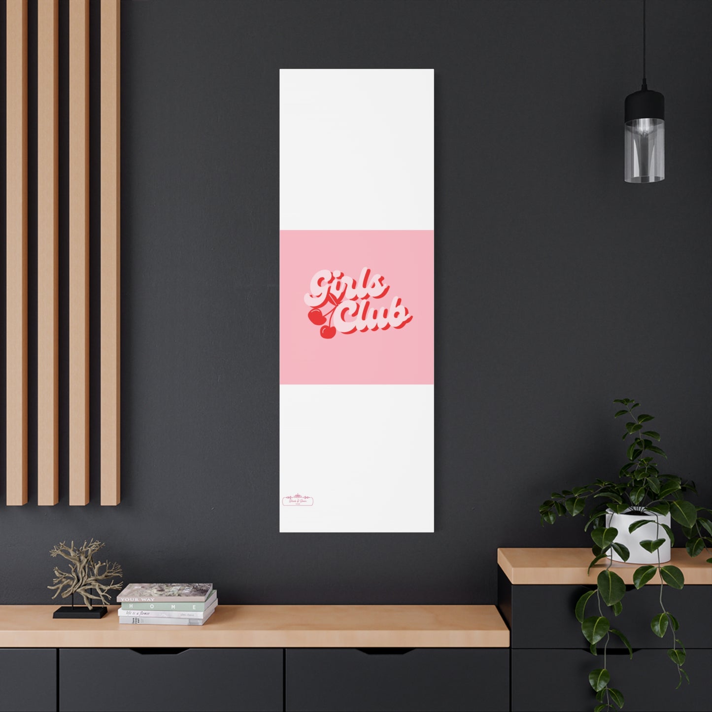 "Girls Club" Pink Trendy Canvas Poster