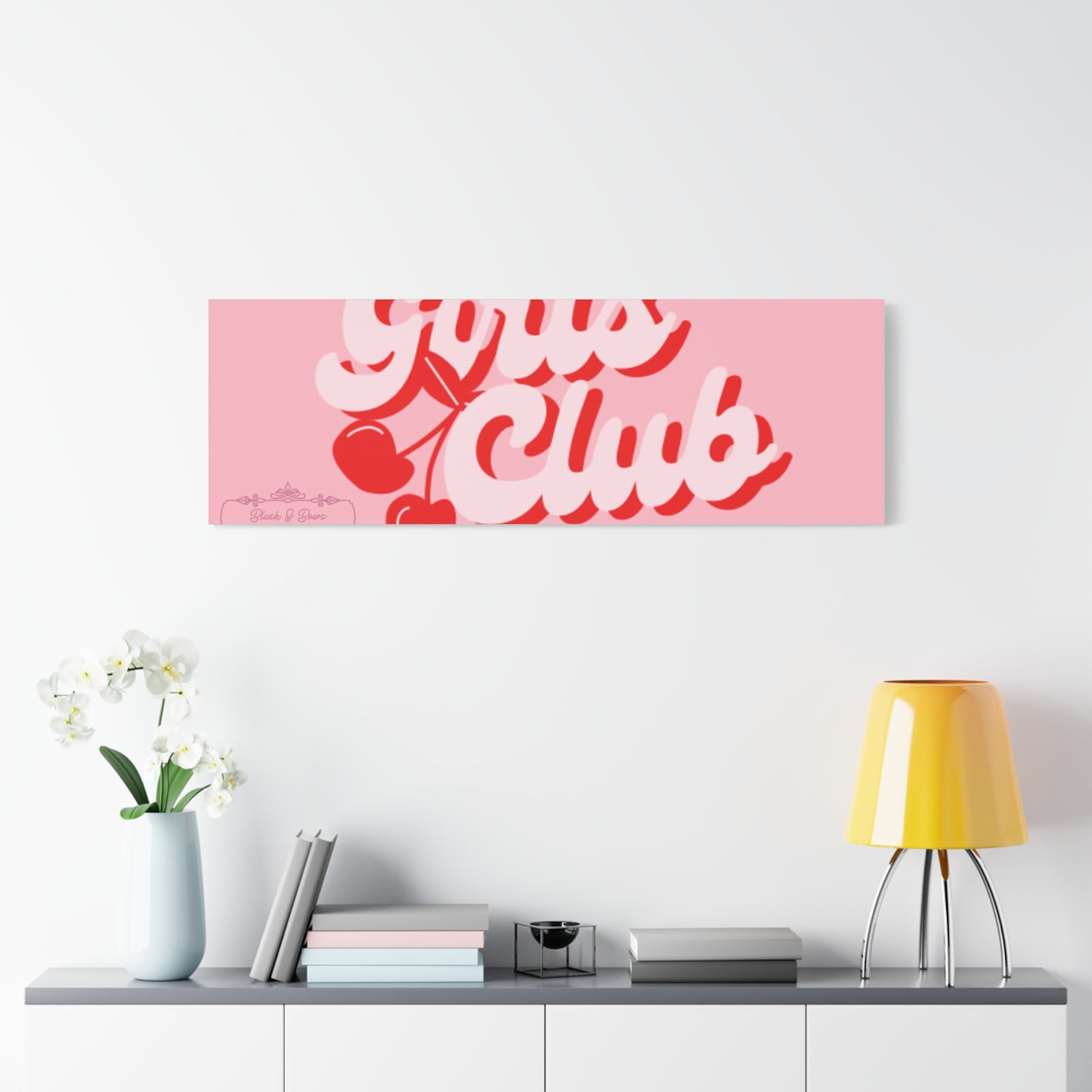 "Girls Club" Pink Trendy Canvas Poster