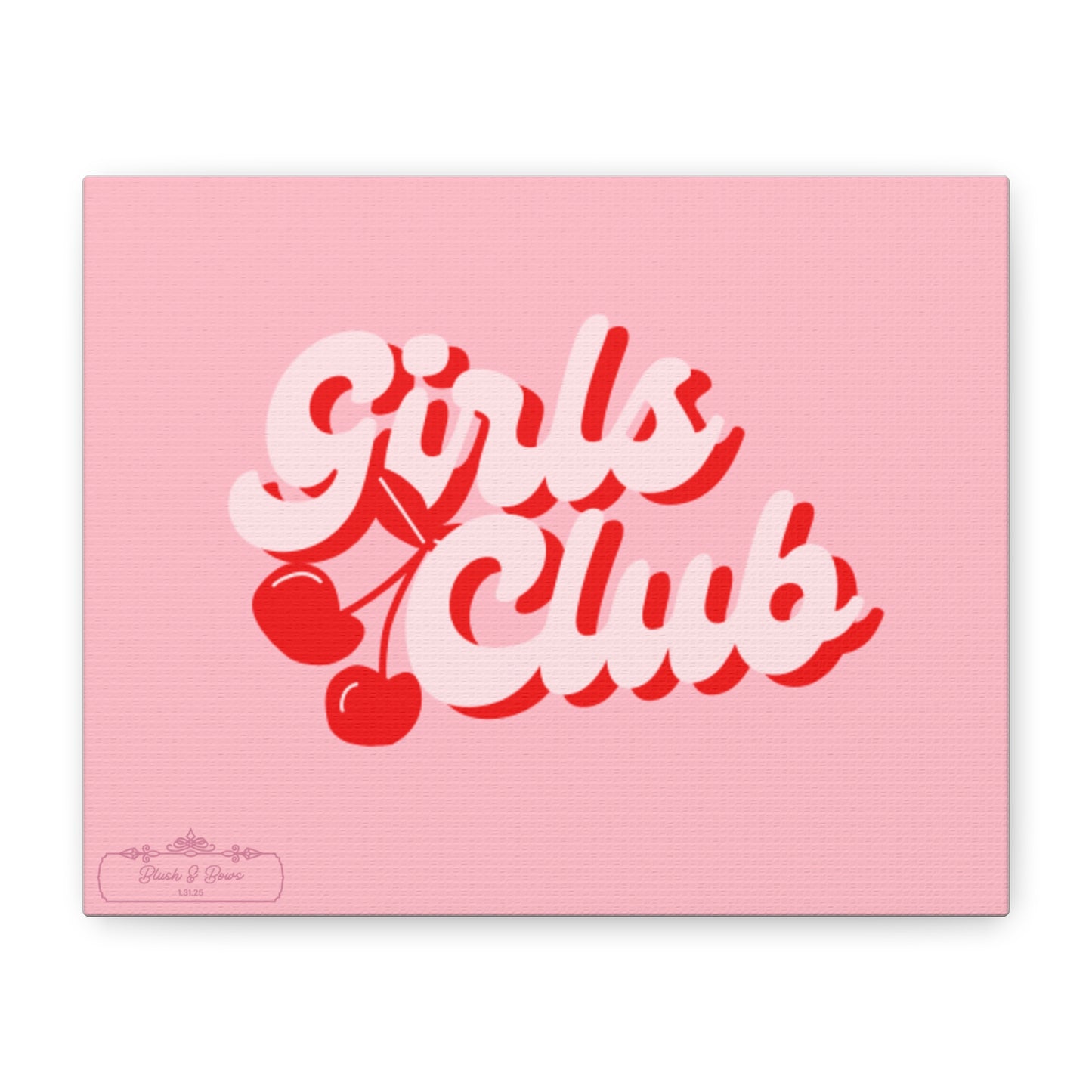 "Girls Club" Pink Trendy Canvas Poster