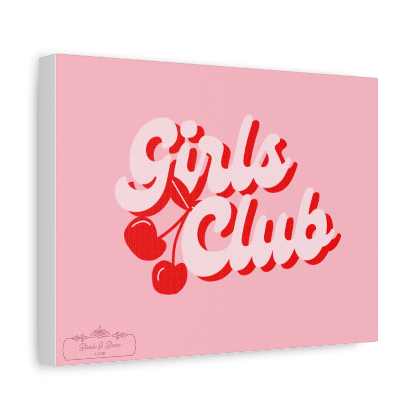 "Girls Club" Pink Trendy Canvas Poster