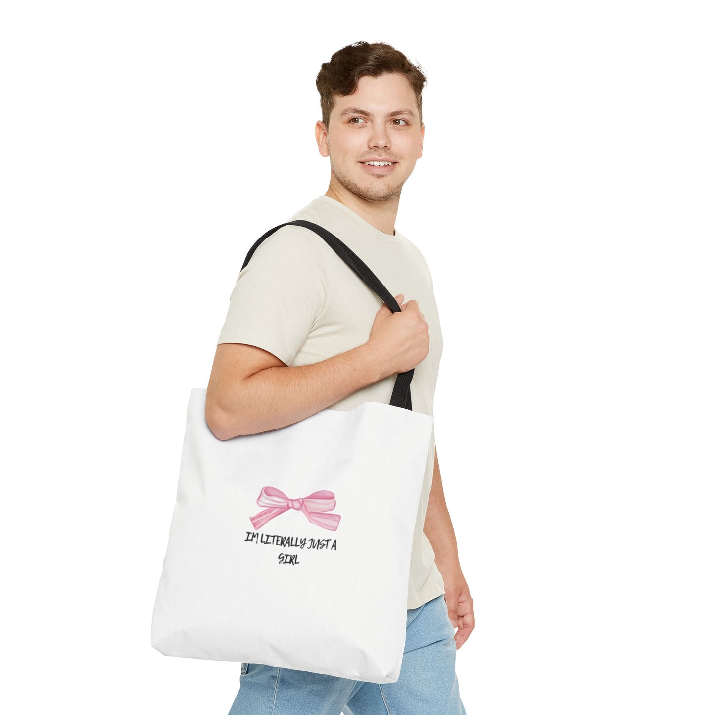 "Im Literally Just A Girl" Tote Bag (AOP)