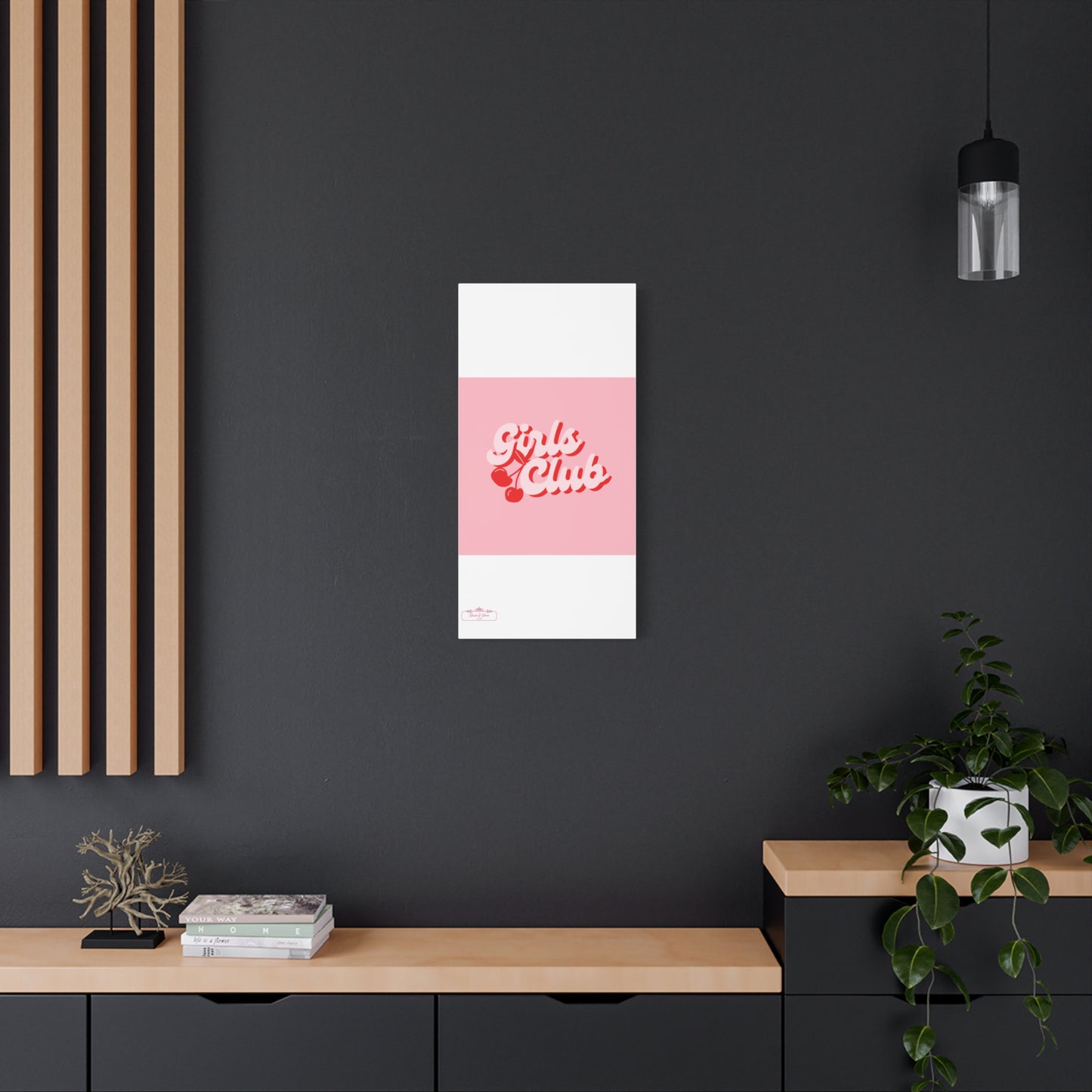 "Girls Club" Pink Trendy Canvas Poster