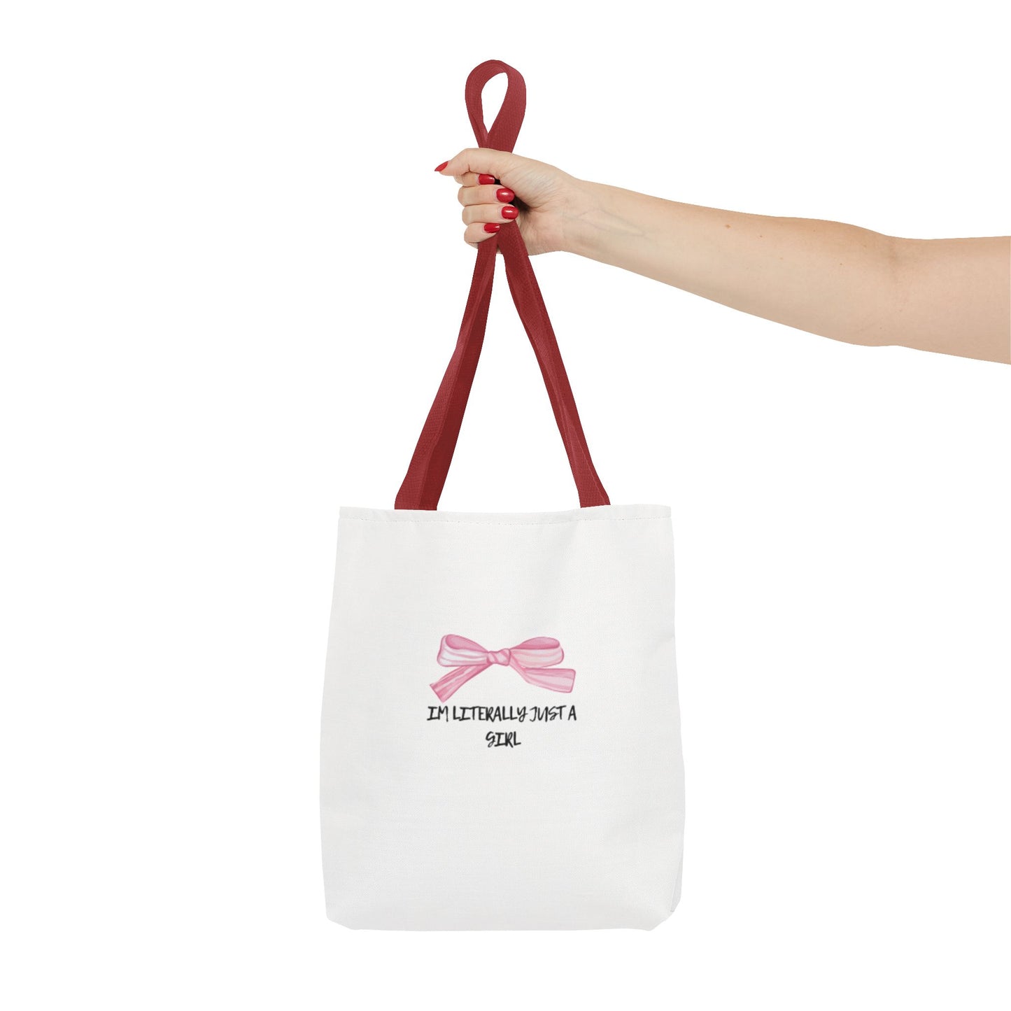 "Im Literally Just A Girl" Tote Bag (AOP)