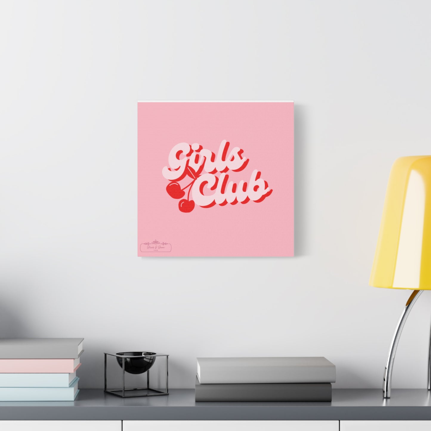 "Girls Club" Pink Trendy Canvas Poster