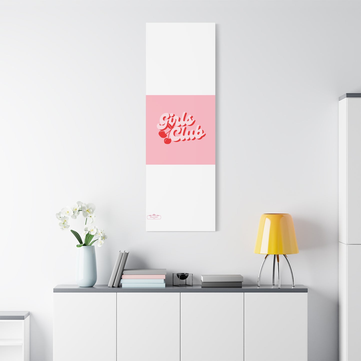 "Girls Club" Pink Trendy Canvas Poster