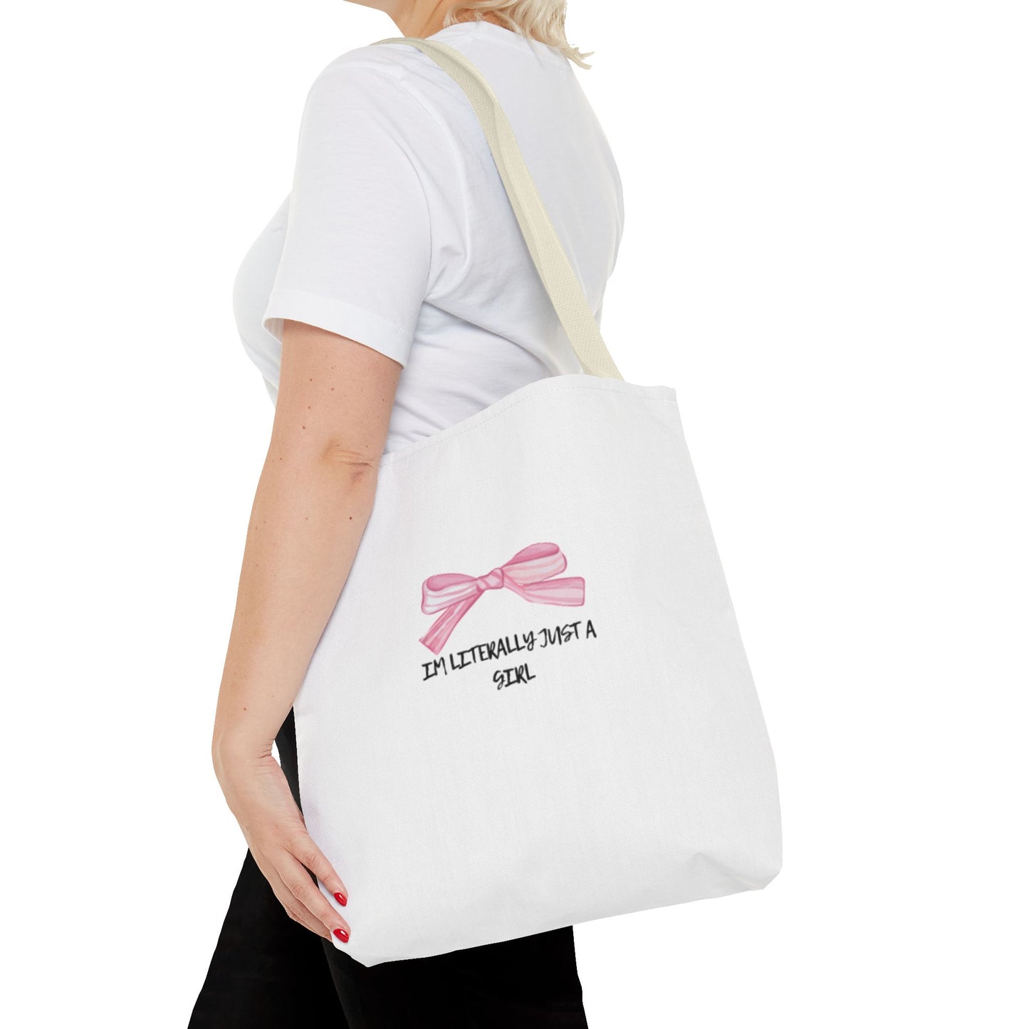 "Im Literally Just A Girl" Tote Bag (AOP)