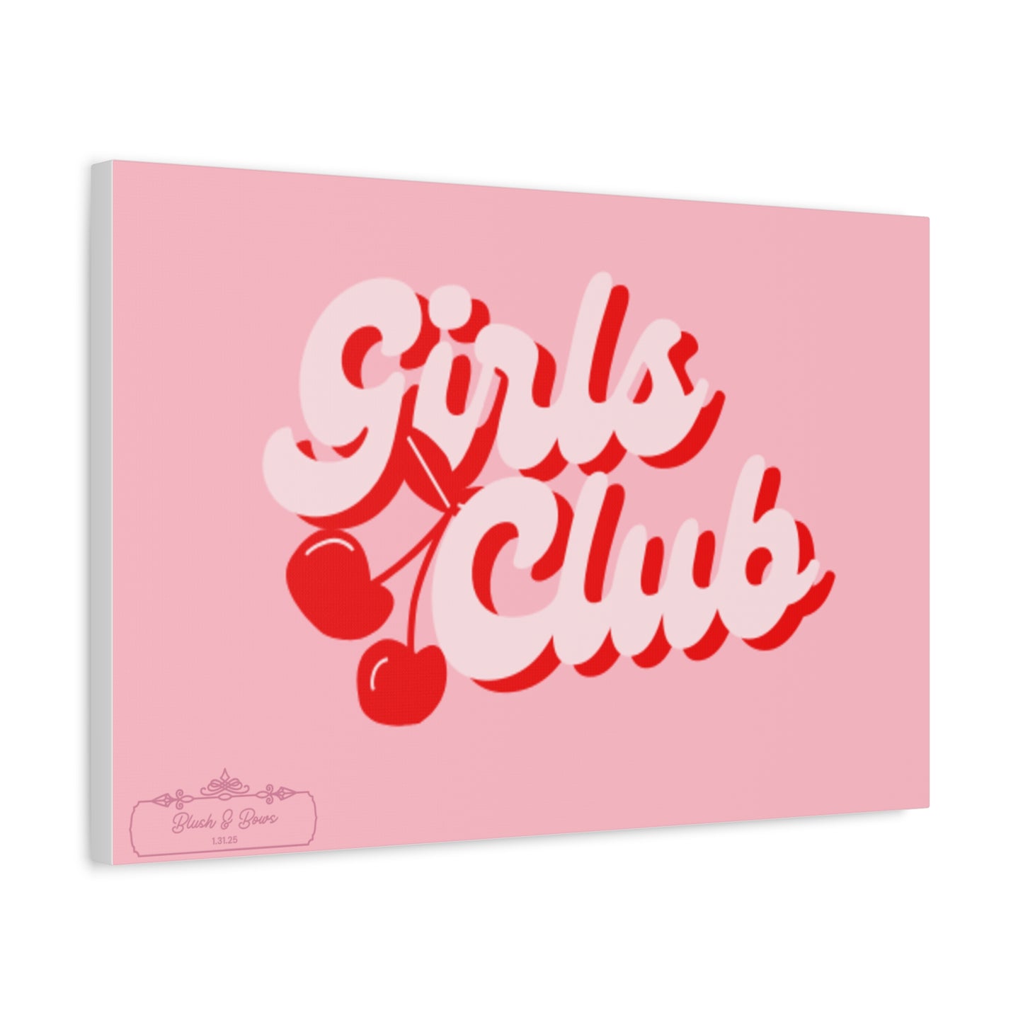 "Girls Club" Pink Trendy Canvas Poster